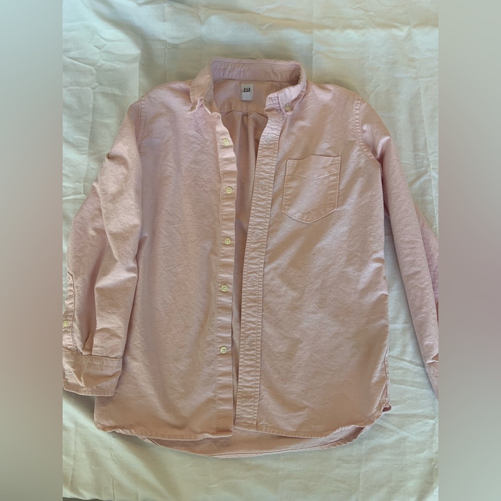 Gap button up shirt pink